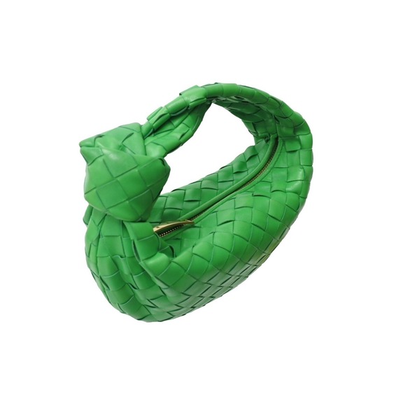 Bottega Veneta Mini Green Lambskin Jodie Handbag - Picture 1 of 10